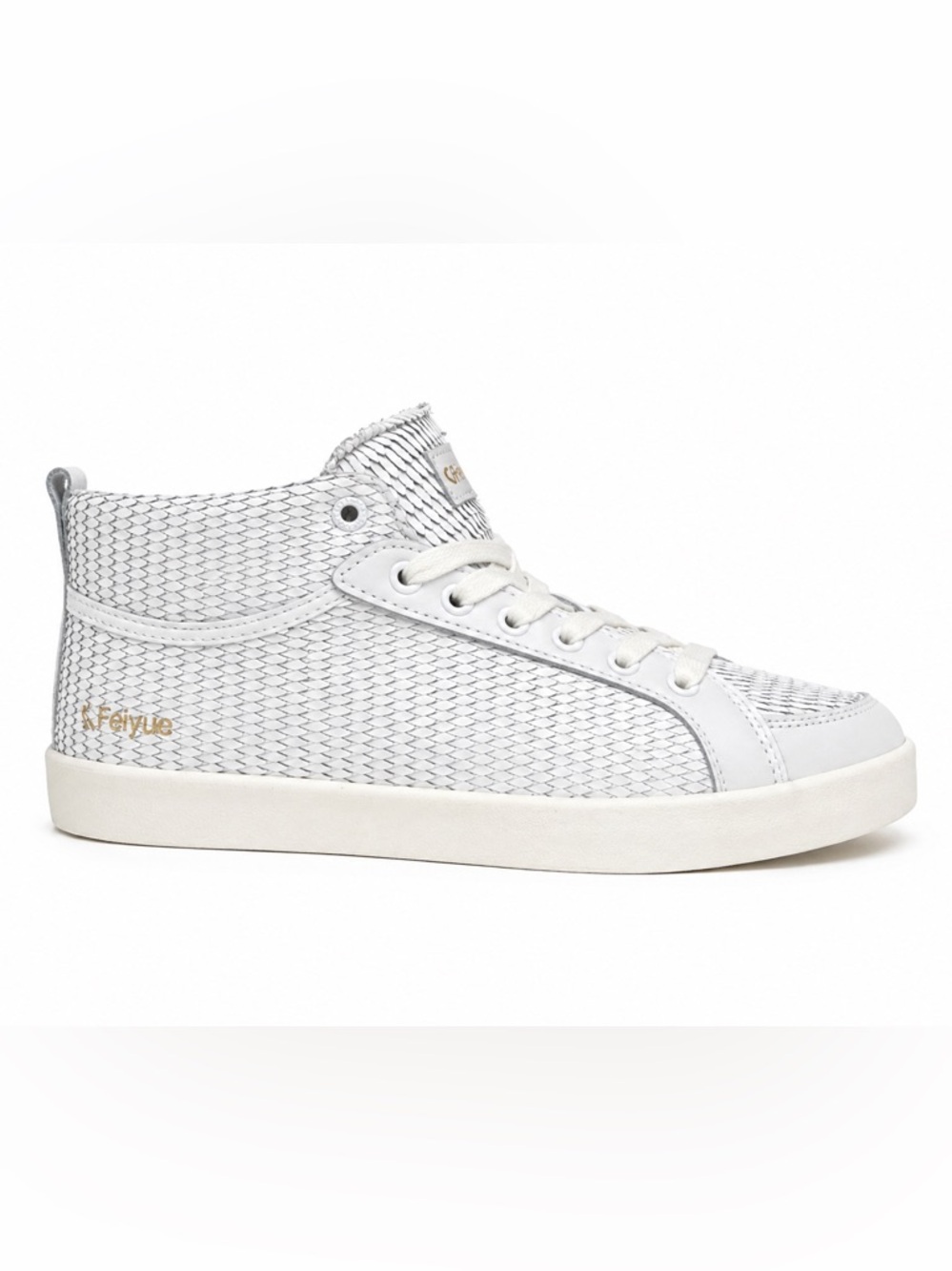 FEIYUE DELTA LEATHER MID DRAGON SCALE‎ | White | Size 9 | NEW in BOX!! 👟🩶